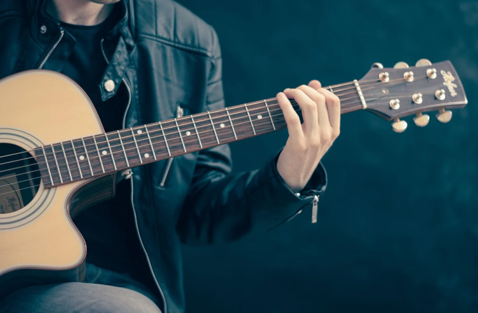 playing guitar